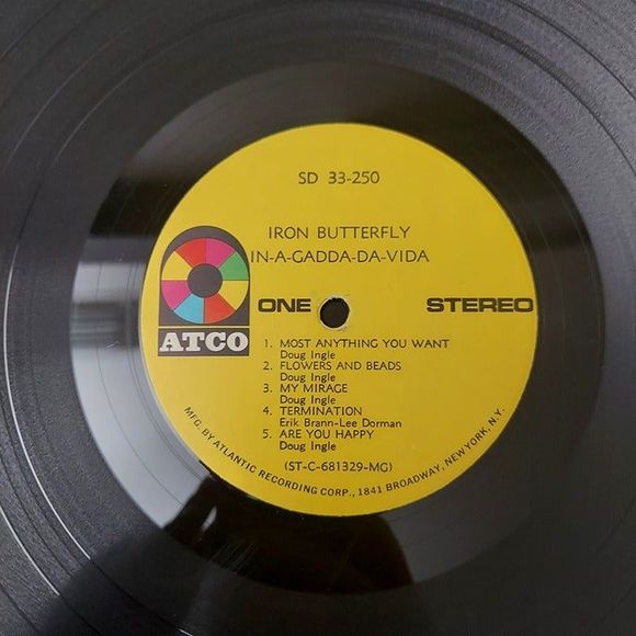 Iron Butterfly : In-A-Gadda-Da-Vida 1968 Vinyl Record LP ATCO SD 33-250 - Picture 7 of 9